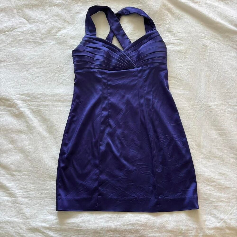 Calvin-klein Women's Purple and Navy Dress